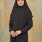 Khimar 2 Layer Arabic Chiffon - Black (2)