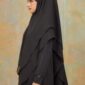 Khimar 2 Layer Arabic Chiffon - Black (3)