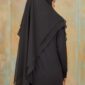 Khimar 2 Layer Arabic Chiffon - Black (4)
