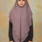 Khimar 2 Layer Arabic Chiffon - Dusty Purple