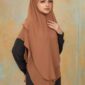 Khimar 2 Layer Arabic Chiffon - Rich Brown (2)