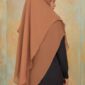 Khimar 2 Layer Arabic Chiffon - Rich Brown (4)