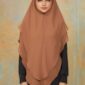 Khimar 2 Layer Arabic Chiffon - Rich Brown
