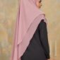 Khimar 2 Layer Arabic Chiffon - Soft Pink (4)
