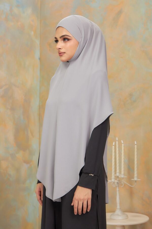 Khimar Arabic - Ash Blue (3)