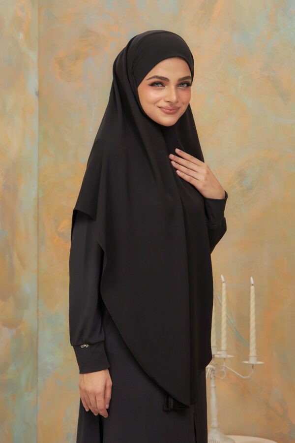 Khimar Arabic - Black (2)