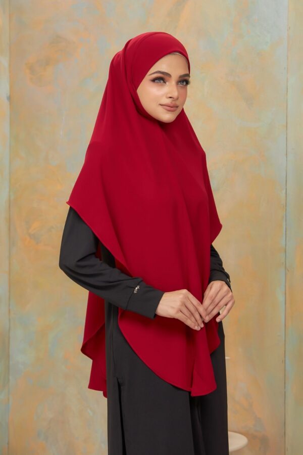 Khimar Arabic - Maroon (2)