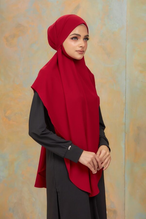 Khimar Arabic - Maroon (3)