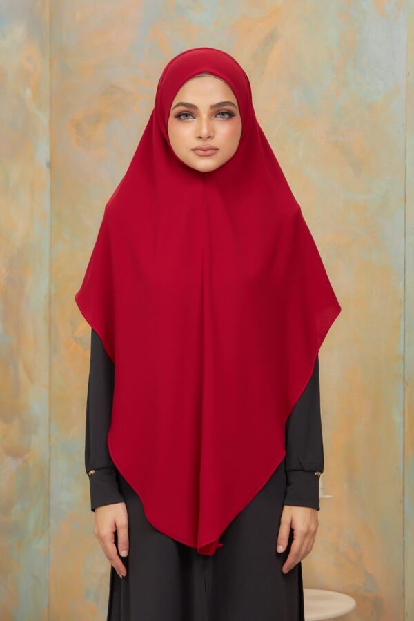 Khimar Arabic - Maroon
