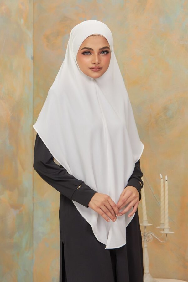 Khimar Arabic - White (2)