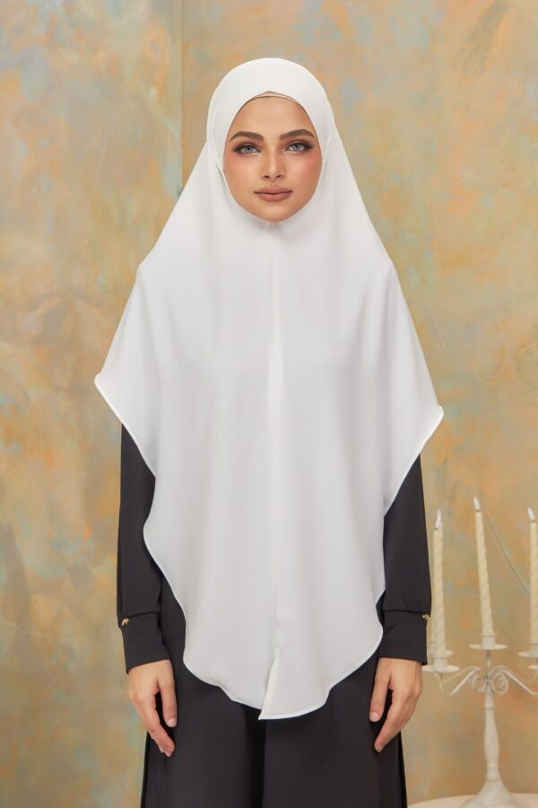 Khimar Arabic - White